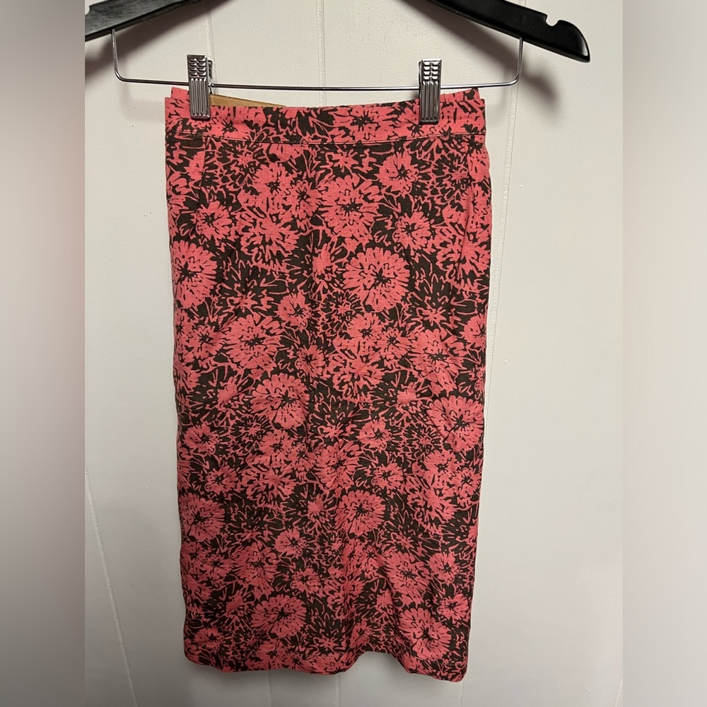 NWT! Linen Mid-Length Skirt from LLBean. Sz 14